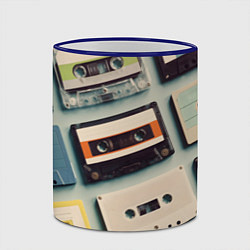Кружка 3D Ретро аудио кассеты, цвет: 3D-синий кант — фото 2