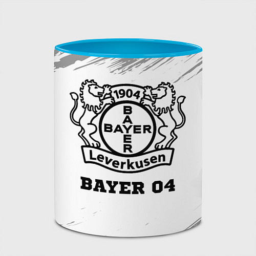 Кружка цветная Bayer 04 sport на светлом фоне / 3D-Белый + небесно-голубой – фото 2