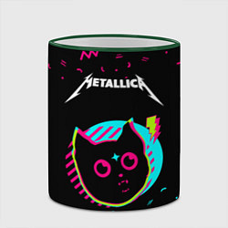 Кружка 3D Metallica - rock star cat, цвет: 3D-зеленый кант — фото 2