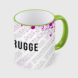 Кружка 3D Club Brugge pro football по-горизонтали, цвет: 3D-светло-зеленый кант