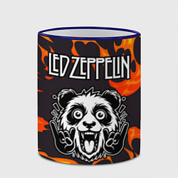 Кружка 3D Led Zeppelin рок панда и огонь, цвет: 3D-синий кант — фото 2