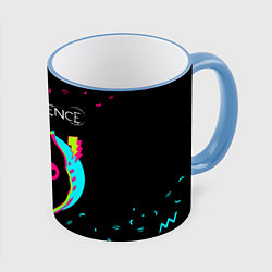Кружка 3D Evanescence - rock star cat, цвет: 3D-небесно-голубой кант