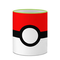 Кружка 3D Pokeball texture, цвет: 3D-светло-зеленый кант — фото 2