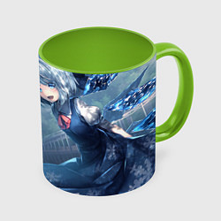 Кружка 3D Touhou Project Cirno Daiyousei, цвет: 3D-белый + светло-зеленый