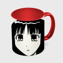 Кружка 3D Azumanga Daioh Аюму Касуга, цвет: 3D-белый + красный