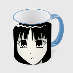 Кружка 3D Azumanga Daioh Аюму Касуга, цвет: 3D-небесно-голубой кант