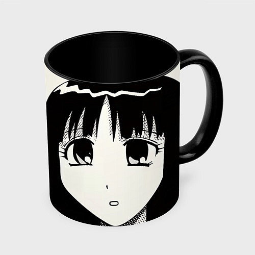 Кружка цветная Azumanga Daioh Аюму Касуга / 3D-Белый + черный – фото 1