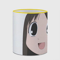 Кружка 3D Azumanga Daioh Аюму Касуга, цвет: 3D-желтый кант — фото 2