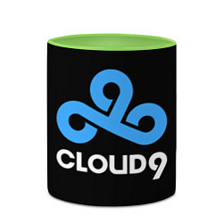 Кружка 3D Cloud9 - esports logo, цвет: 3D-белый + светло-зеленый — фото 2