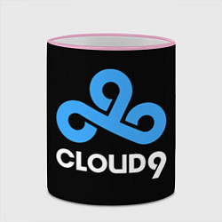 Кружка 3D Cloud9 - esports logo, цвет: 3D-розовый кант — фото 2