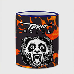 Кружка 3D Tokio Hotel рок панда и огонь, цвет: 3D-синий кант — фото 2