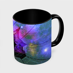 Кружка цветная Расколотое стекло - космическая туманность