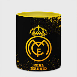 Кружка 3D Real Madrid - gold gradient, цвет: 3D-белый + желтый — фото 2