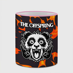 Кружка 3D The Offspring рок панда и огонь, цвет: 3D-розовый кант — фото 2