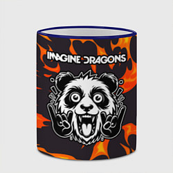 Кружка 3D Imagine Dragons рок панда и огонь, цвет: 3D-синий кант — фото 2