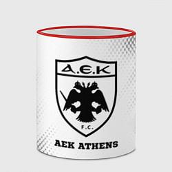 Кружка 3D AEK Athens sport на светлом фоне, цвет: 3D-красный кант — фото 2