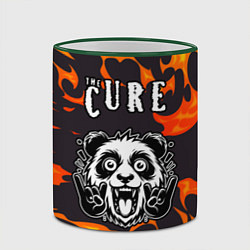 Кружка 3D The Cure рок панда и огонь, цвет: 3D-зеленый кант — фото 2