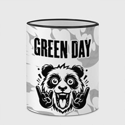 Кружка 3D Green Day рок панда на светлом фоне, цвет: 3D-черный кант — фото 2
