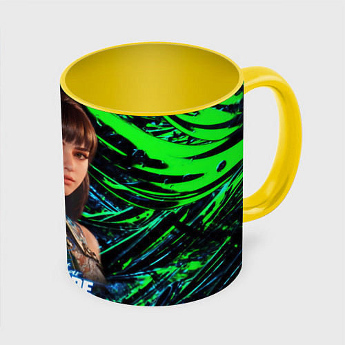 Кружка цветная Stellar Blade Ева / 3D-Белый + желтый – фото 1