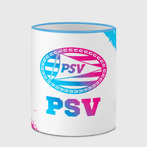 Кружка цветная PSV neon gradient style / 3D-Небесно-голубой кант – фото 2