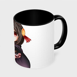 Кружка 3D Konosuba Юн-юн чибик, цвет: 3D-белый + черный
