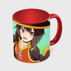 Кружка 3D Konosuba Мэгумин, цвет: 3D-белый + красный