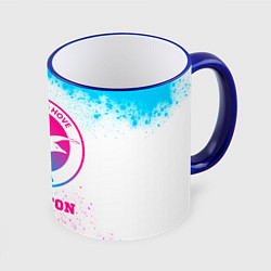 Кружка 3D Brighton neon gradient style, цвет: 3D-синий кант