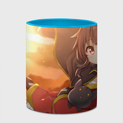 Кружка 3D Konosuba Мэгумин cute, цвет: 3D-белый + небесно-голубой — фото 2