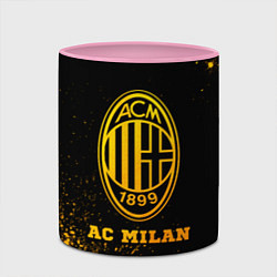 Кружка 3D AC Milan - gold gradient, цвет: 3D-белый + розовый — фото 2