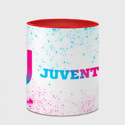 Кружка 3D Juventus neon gradient style по-горизонтали, цвет: 3D-белый + красный — фото 2