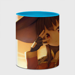 Кружка 3D Konosuba Мэгумин cute, цвет: 3D-белый + небесно-голубой — фото 2