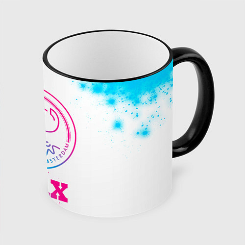 Кружка цветная Ajax neon gradient style / 3D-Черный кант – фото 1