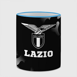 Кружка 3D Lazio sport на темном фоне, цвет: 3D-небесно-голубой кант — фото 2