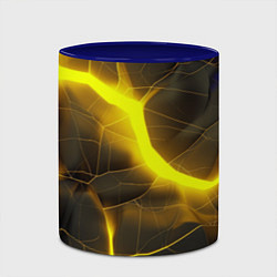 Кружка 3D Желтое неоновое свечение, цвет: 3D-белый + синий — фото 2