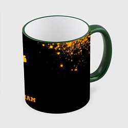 Кружка 3D Tottenham - gold gradient, цвет: 3D-зеленый кант