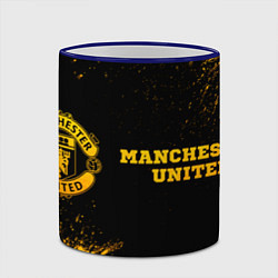 Кружка 3D Manchester United - gold gradient по-горизонтали, цвет: 3D-синий кант — фото 2