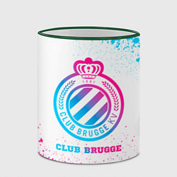 Кружка 3D Club Brugge neon gradient style, цвет: 3D-зеленый кант — фото 2