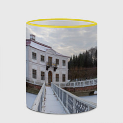 Кружка 3D Петергоф дворец Марли, цвет: 3D-желтый кант — фото 2