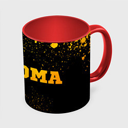 Кружка 3D Roma - gold gradient по-горизонтали, цвет: 3D-белый + красный