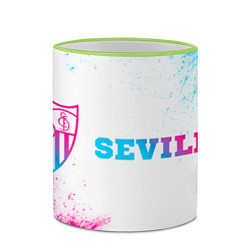 Кружка 3D Sevilla neon gradient style по-горизонтали, цвет: 3D-светло-зеленый кант — фото 2