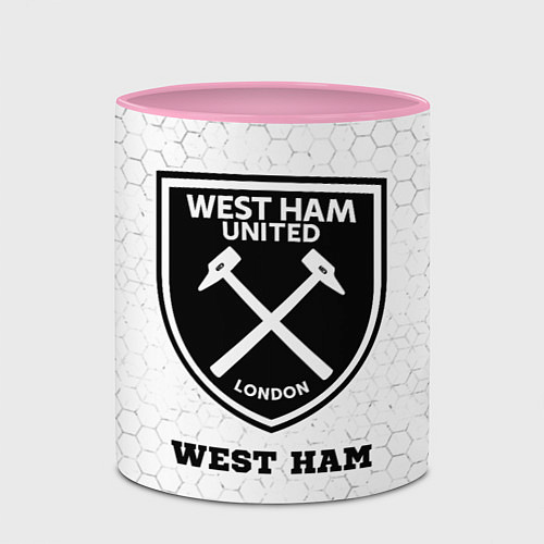 Кружка цветная West Ham sport на светлом фоне / 3D-Белый + розовый – фото 2