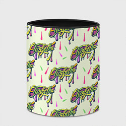 Кружка 3D Елизавета и капли, цвет: 3D-белый + черный — фото 2