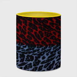Кружка 3D Леопардовый стиль текстура, цвет: 3D-белый + желтый — фото 2