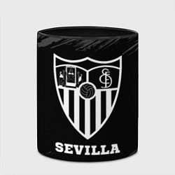 Кружка 3D Sevilla sport на темном фоне, цвет: 3D-белый + черный — фото 2