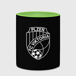 Кружка 3D Viktoria fc club sport, цвет: 3D-белый + светло-зеленый — фото 2