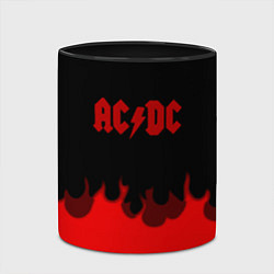 Кружка 3D AC DC fire rock steel, цвет: 3D-белый + черный — фото 2