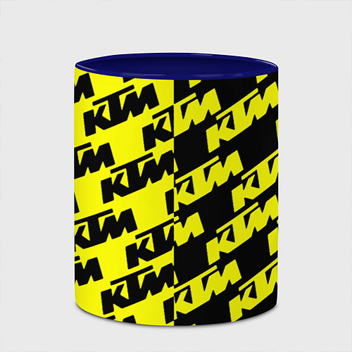 Кружка цветная KTU жёлто чёрный стиль / 3D-Белый + синий – фото 2