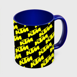 Кружка цветная KTU жёлто чёрный стиль