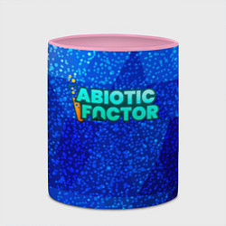 Кружка 3D Abiotic Factor logo blue neon, цвет: 3D-белый + розовый — фото 2