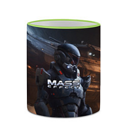 Кружка 3D Mass Effect game space, цвет: 3D-светло-зеленый кант — фото 2